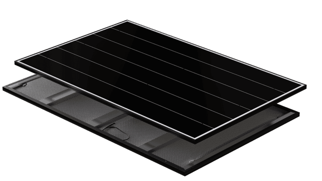 Modulo fotovoltaico ibrido Cellafredda MAX visto di tre quarti