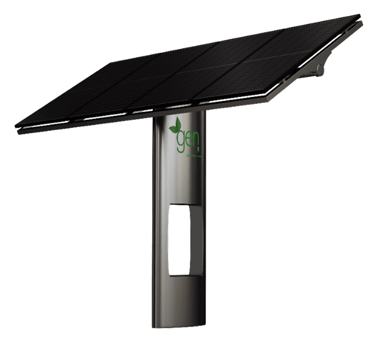 Pensilina fotovoltaica Microgen per la ricarica della micromobilità